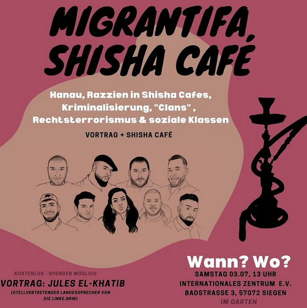 Hanau Gedenk Shisha Café – Vortrag von Jules El-Khatib (DIE LINKE.NRW)